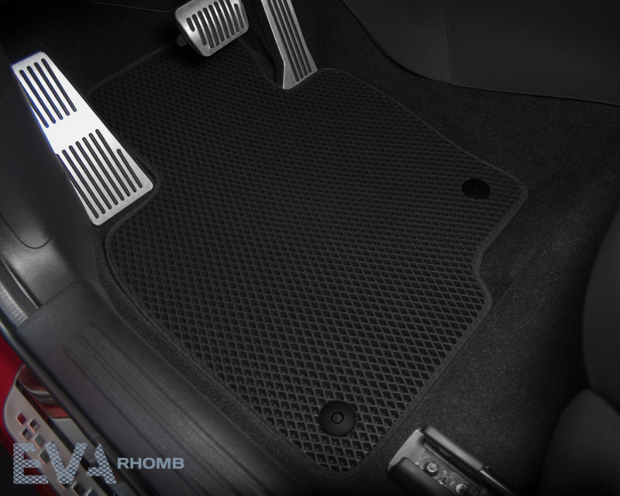 Коврики ЭВА "EVA ромб" для BMW 4-Series I (седан / F36 / 2WD) 2014 - 2020, черные, 4шт.