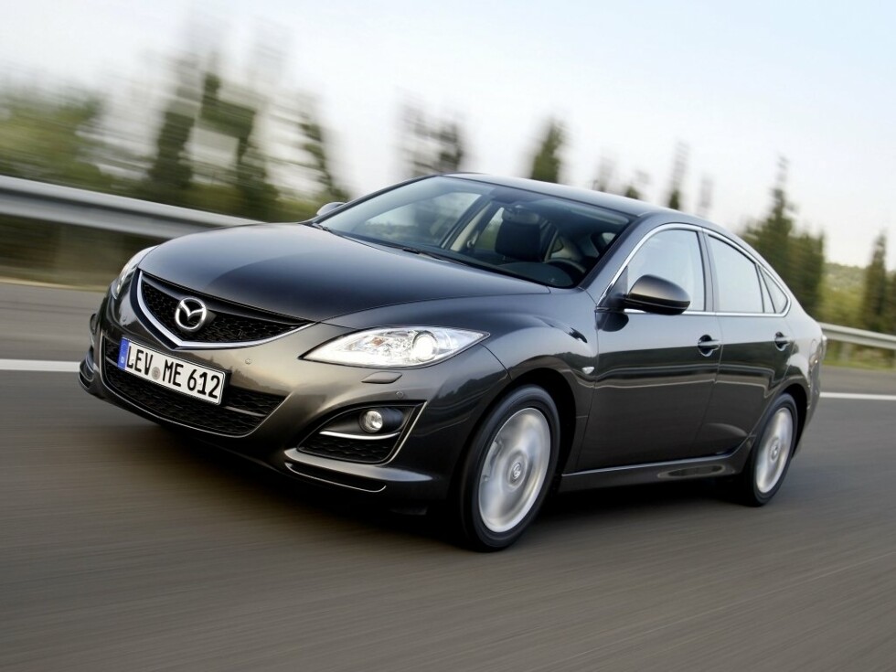 Коврики текстильные "Стандарт" для Mazda 6 (лифтбек / GH) 2010 - 2012, черные, 5шт.