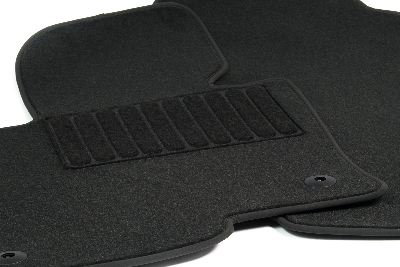 Коврики текстильные "Премиум+" для Hyundai Solaris I (седан / RB) 2014 - 2017, черные, 5шт.