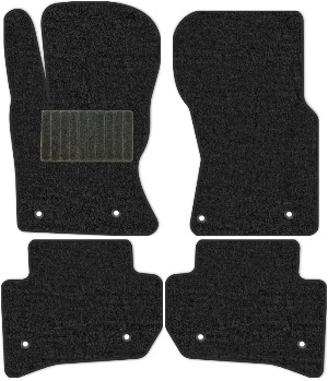 Коврики текстильные "Классик" для Jaguar F-Pace I (suv / X751) 2020 - Н.В., темно-серые, 4шт.