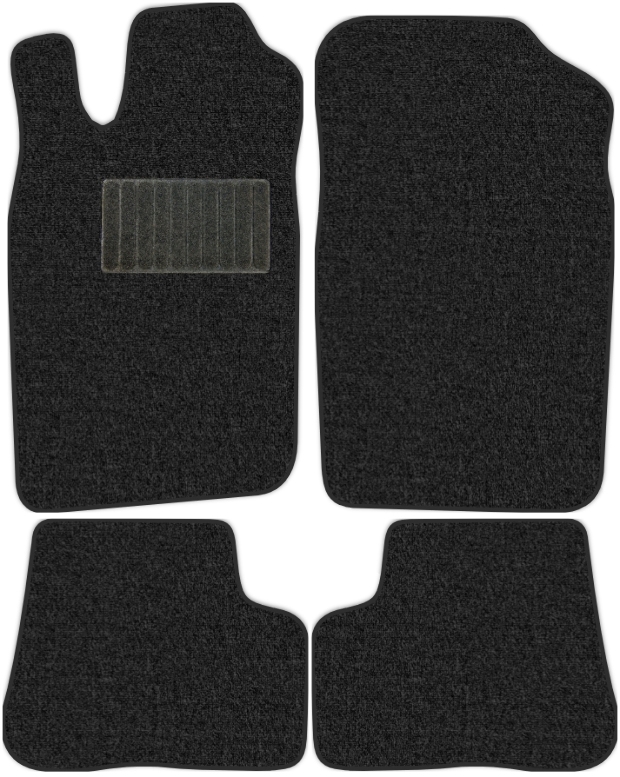 Коврики текстильные "Комфорт" для Peugeot 206 (хэтчбек 5 дв) 1998 - 2003, темно-серые, 4шт.