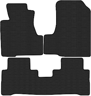 Коврики ЭВА "Ромб" для Honda CR-V III (suv / RE) 2007 - 2010, черные, 3шт.