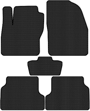Коврики ЭВА "Ромб" для Ford Focus II (хэтчбек 5 дв / CB4) 2007 - 2011, черные, 5шт.
