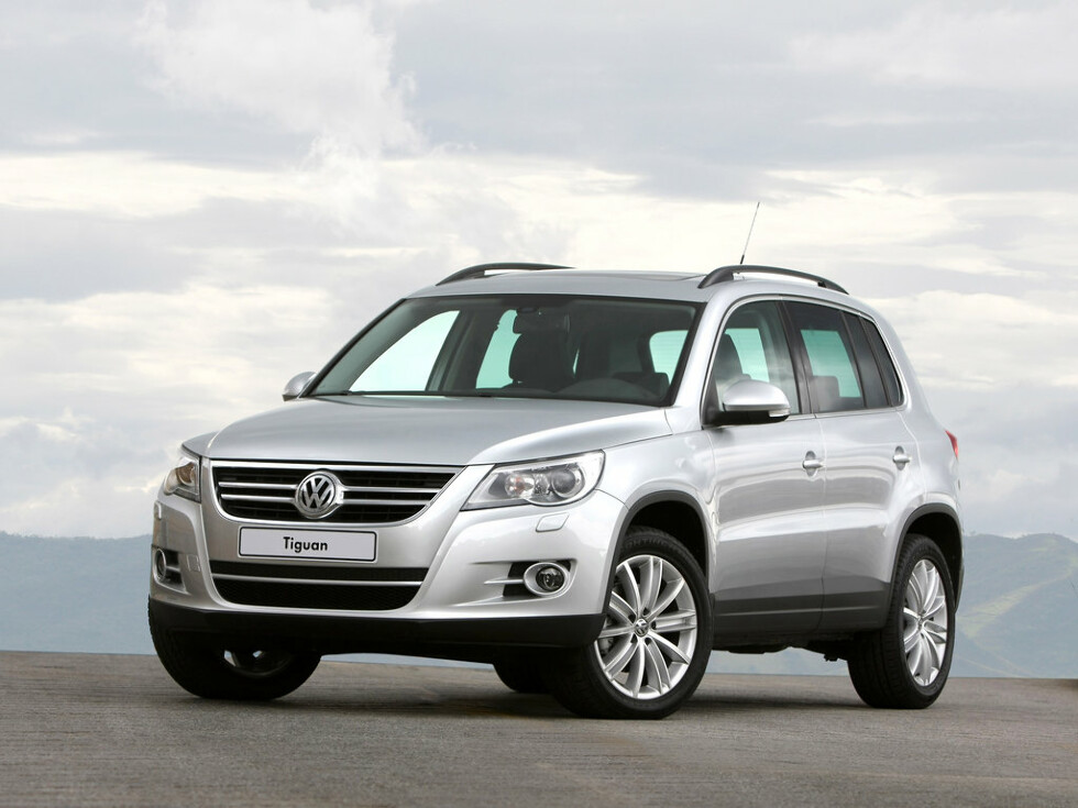 Коврики ЭВА "EVA ромб" для Volkswagen Tiguan I (suv / NF) 2006 - 2011, серые, 5шт.