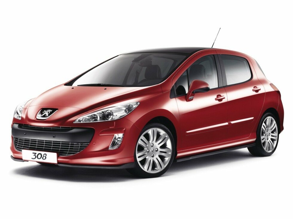 Коврики текстильные "Стандарт" для Peugeot 308 I (хэтчбек 5 дв / 4A/C) 2007 - 2011, черные, 5шт.