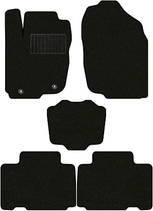 Коврики текстильные "Стандарт" для Toyota Rav4 IV (suv / XA40) 2015 - 2019, черные, 5шт.