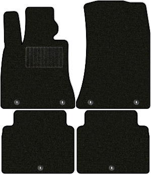 Коврики текстильные "Стандарт" для Genesis G80 2020 - Н.В., черные, 4шт.