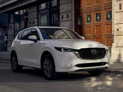 Коврики текстильные "Премиум+" для Mazda CX-5 (suv / KF) 2021 - Н.В., черные, 5шт.