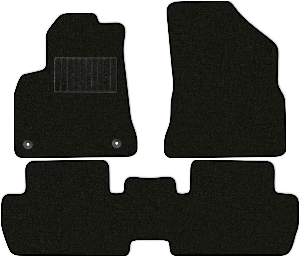 Коврики текстильные "Стандарт" для Peugeot 3008 I (suv) 2014 - 2017, черные, 3шт.