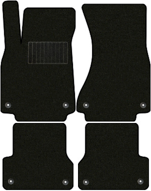 Коврики текстильные "Комфорт" для Audi A6 IV (седан / 4G2) 2010 - 2014, черные, 4шт.