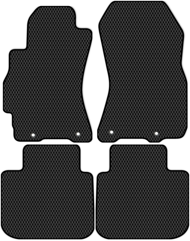 Коврики ЭВА "EVA ромб" для Subaru Legacy (седан / BM) 2012 - 2015, черные, 4шт.