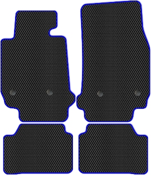 Коврики "EVA ромб" в салон BMW 1-Series II (хэтчбек 5 дв / F21) 2012 - 2014, черные 4шт.