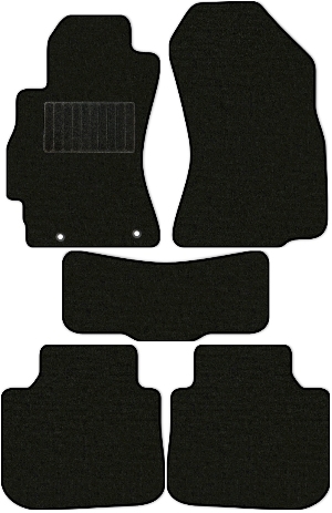 Коврики текстильные "Классик" для Subaru Legacy (седан / BN) 2017 - Н.В., черные, 5шт.